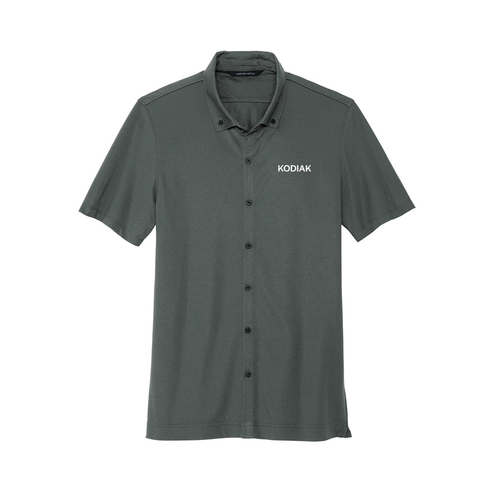 Mercer+Mettle Stretch Pique Full-Button Men’s Polo