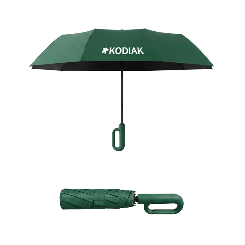 10 Sturdy Ribs Automatic Open Folding Buckle Sun Umbrella