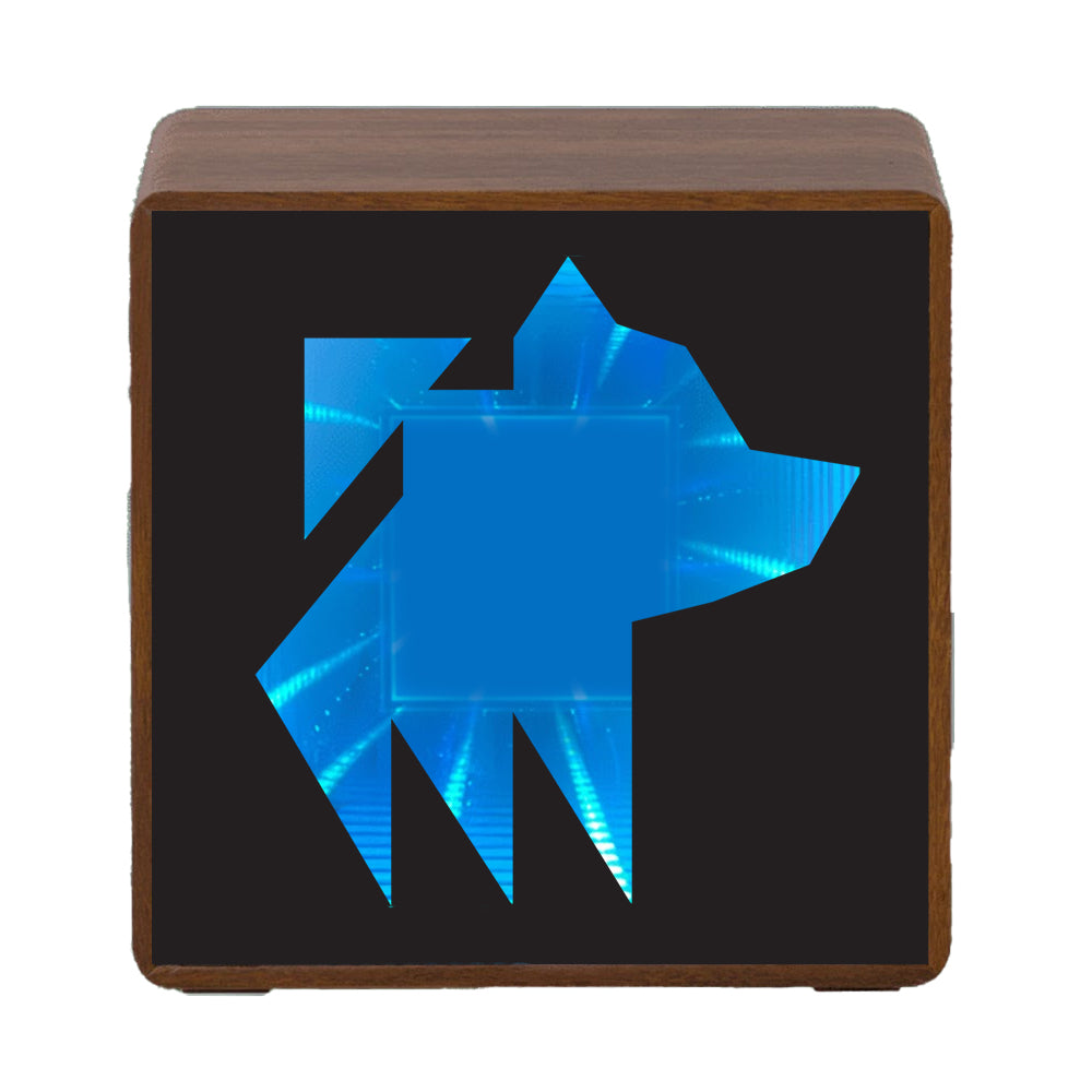 Wood Grain Mirror Light-Up Speaker