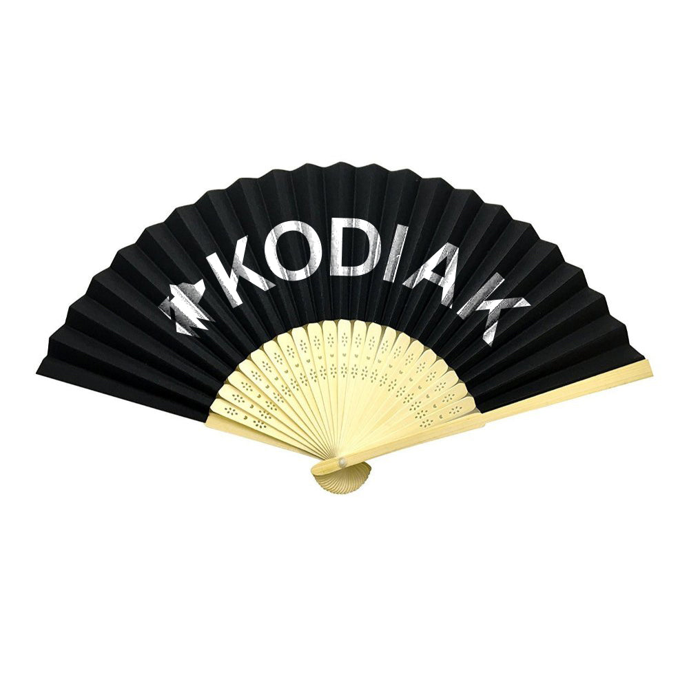 Kodiak - Full-color Folding Bamboo Paper Hand Fan